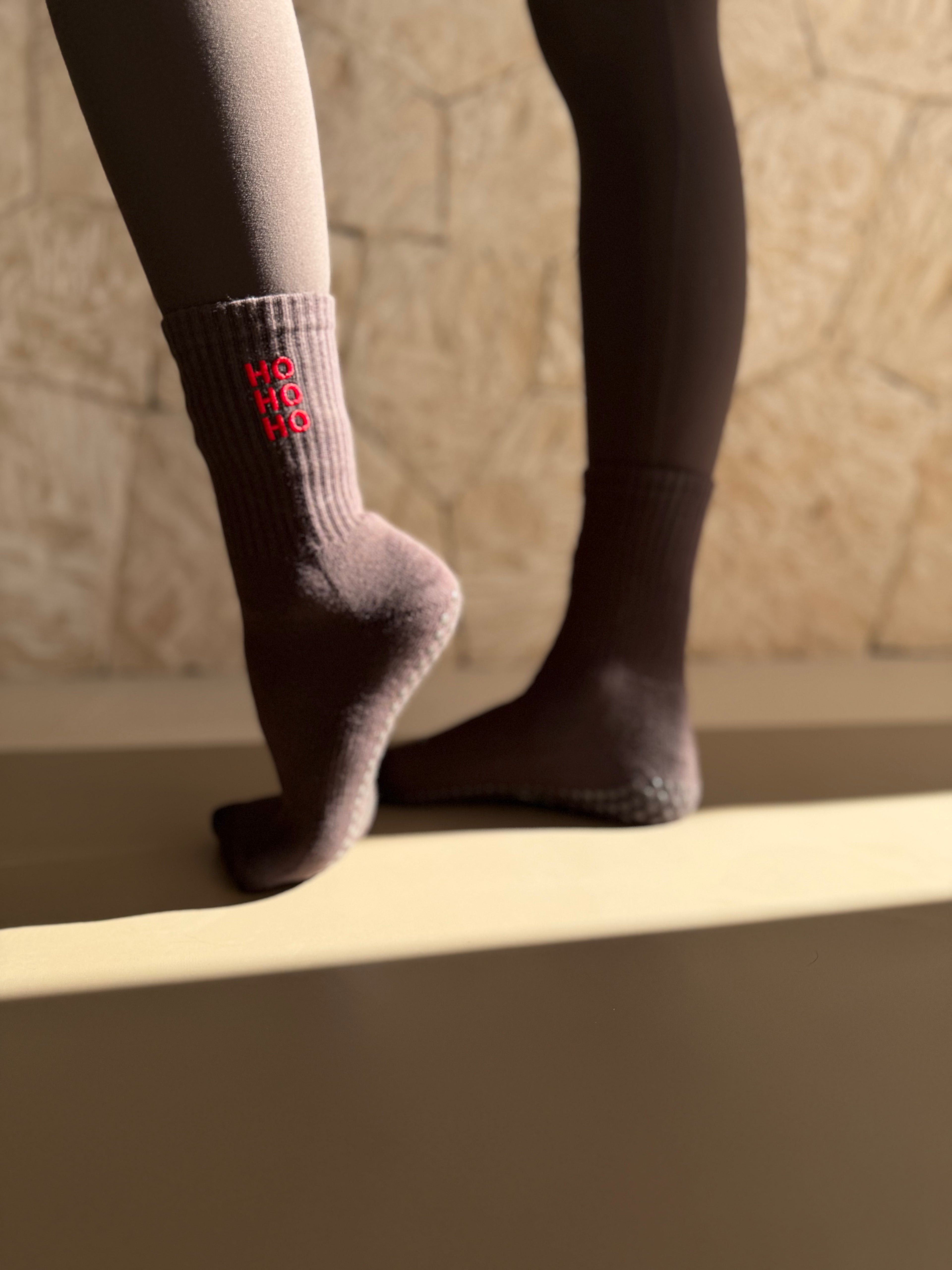 Grip Socke "HO HO HO"
