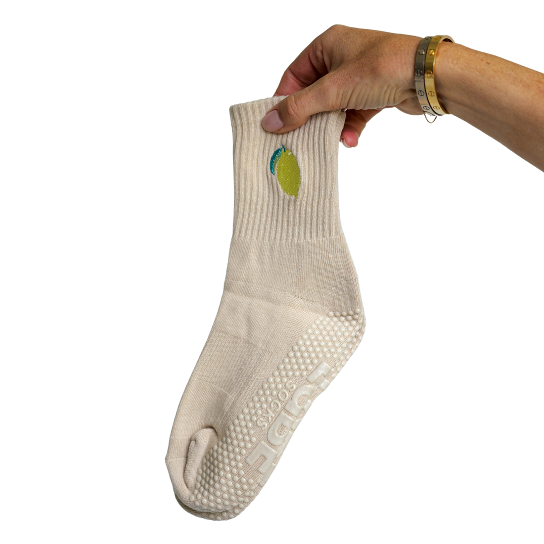 Grip Socke &quot;Zitrone&quot;