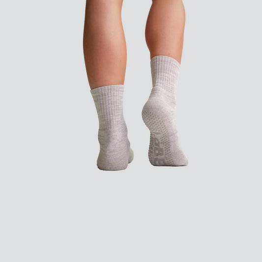 Grip Socke "Glitzer grau"
